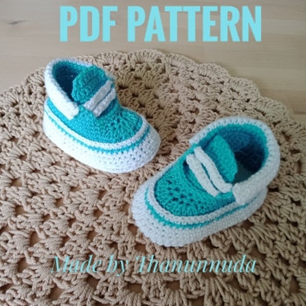 Crochet  Baby shoe pattern,Christening shoe , Baptise shoe  , Baby girl shoe , Crochet Baby shoe Pattern ,PDF (Size newborn  to 1 years)
