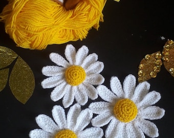 Crochet flower PATTERN, Crochet  Pattern, daisy flowers Pattern,Daisy Flowers,Digital Download File