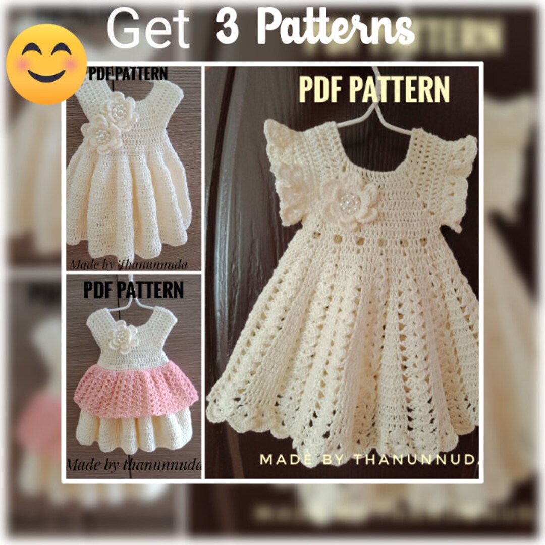 Crochet PATTERN Baby Dress ,dress Pattern ,crochet New Born Outfit ...