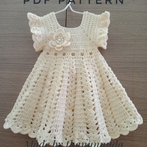Crochet  Baby Dress pattern ,Christening  Dress Pattern ,Baptis dress , Girl dress , Christening  Dress  ,PDF (Size up to 4 years)