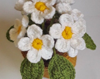 Crochet flower PATTERN, Crochet  Pattern,mini flowers Pattern,Pot Flowers,Digital Download File