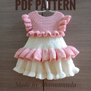 Crochet  Baby Dress pattern,Christening dress , Baptise dress  , Baby girl Clothes , Crochet Baby Dress Pattern ,PDF (Size up to 4 years)