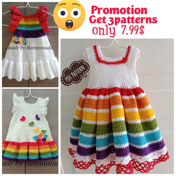 Size 6 months to 4 years summer dress pattern PDF Crochet Baby Dress Patterns Crochet Baby Dress pattern summer Dress Pattern