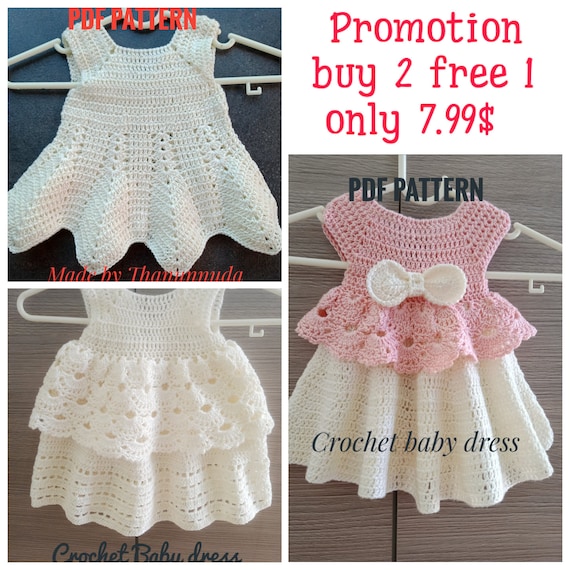 Crochet PATTERN Baby Dress dress Pattern crochet New Born Outfit Baby Girl Clothes Crochet Baby Dress Pattern PDF size Uo to 4 Years Etsy Canada