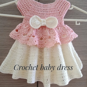 Häkelanleitung Babykleid, Häkelanleitung, Häkelanleitung, Häkelanleitung, PDF (Größe u bis 4 Jahre)
