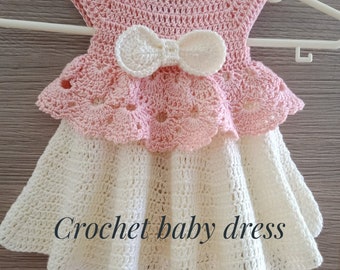 Crochet PATTERN Baby Dress ,Dress Pattern ,Crochet new born outfit, Baby girl Clothes , Crochet Baby Dress Pattern ,PDF (Size uo to 4 years)