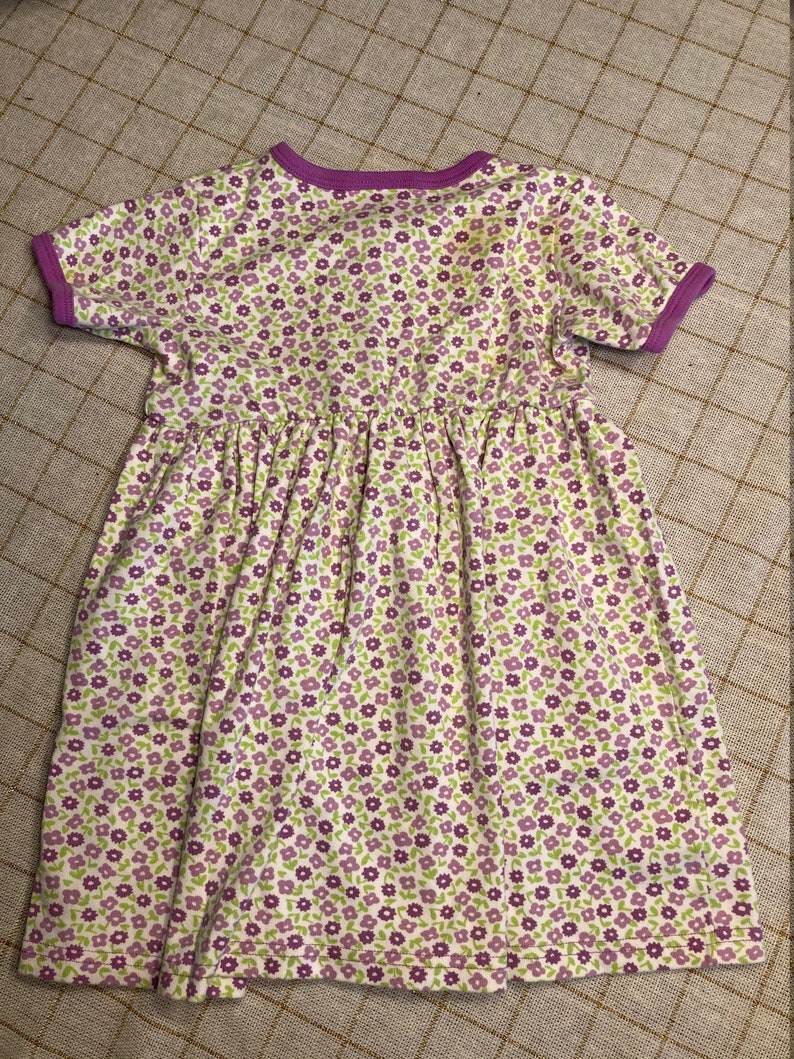 Hanna Andersson Purple Floral Print Dress Size 100 4T Made | Etsy
