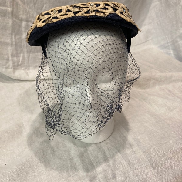 Pillbox Hat and Veil Etsy