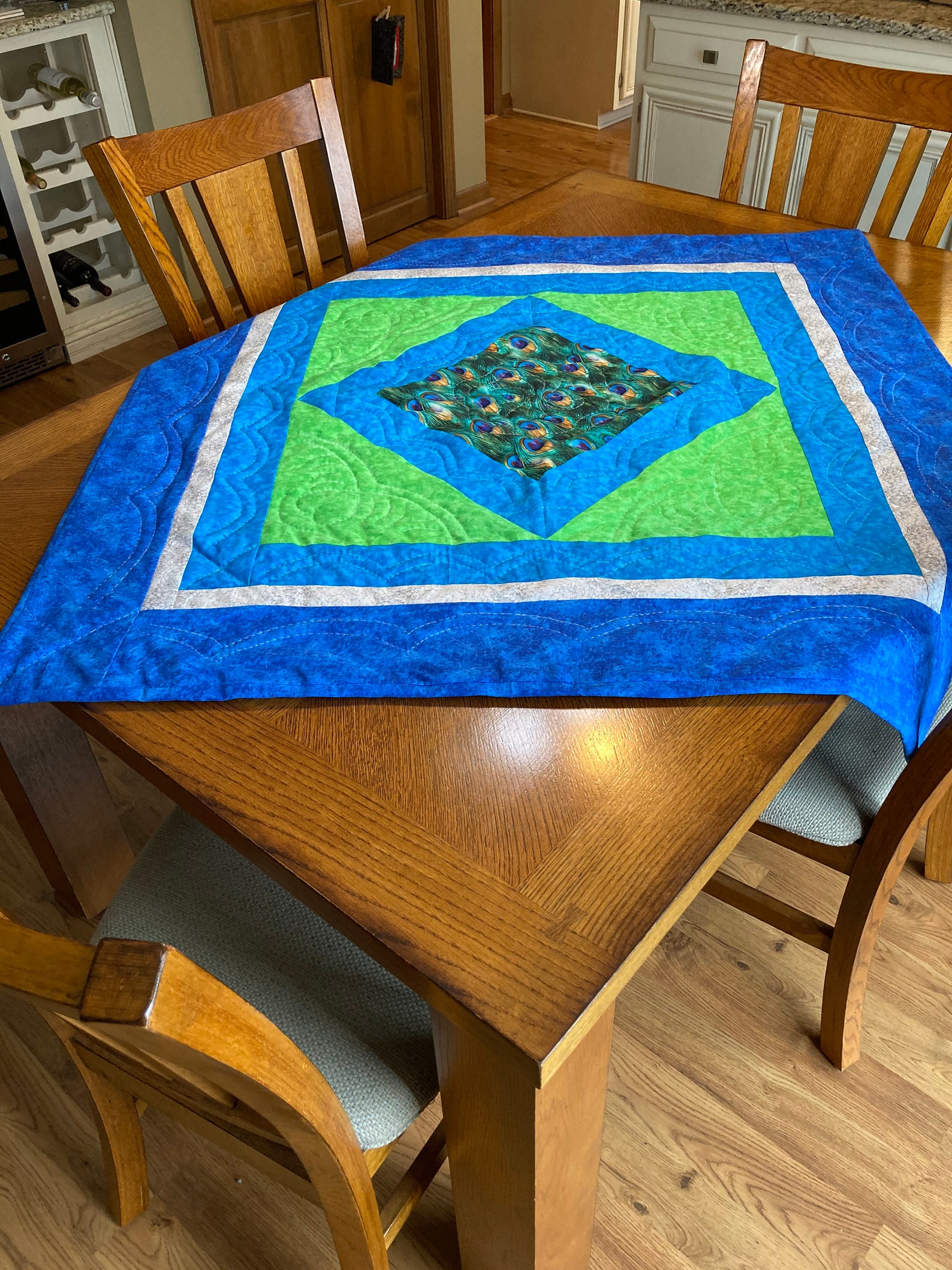 Hand Quilted Amish Square Pattern Wall Hanging 44 x Etsy