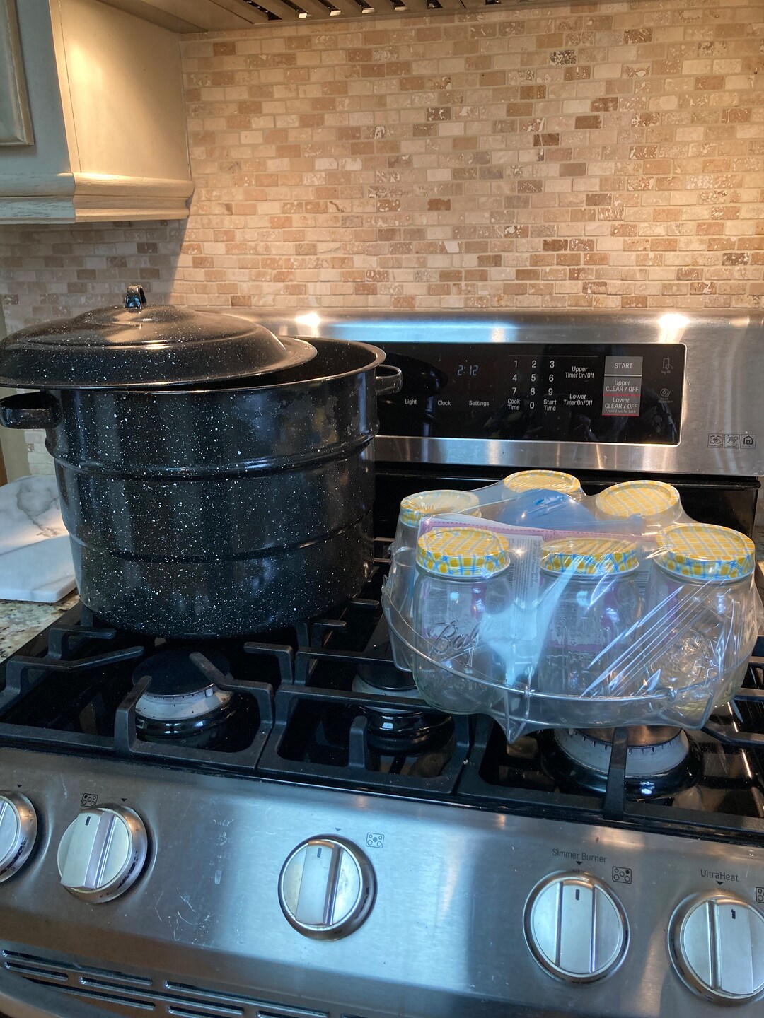 Giant Granite Ware Canning Pot With Jar Lifter and Original Etsy