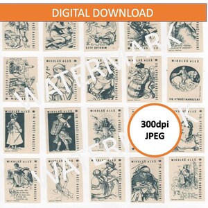 Digital Collage Sheet - 24 Vintage Matchbox images from Mikolas Ales
