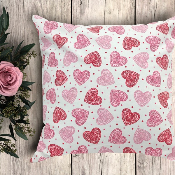 Pink Heart Pillow - Etsy