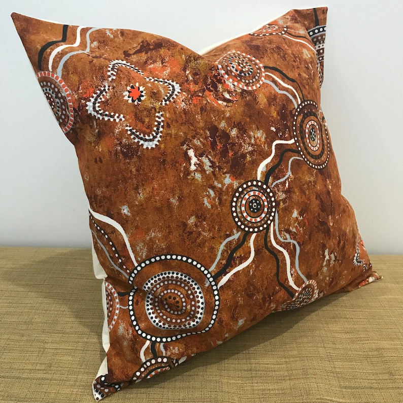 45cm Aboriginal Design Fabric Cushion Cover Throw Pillow Cover 18 Made