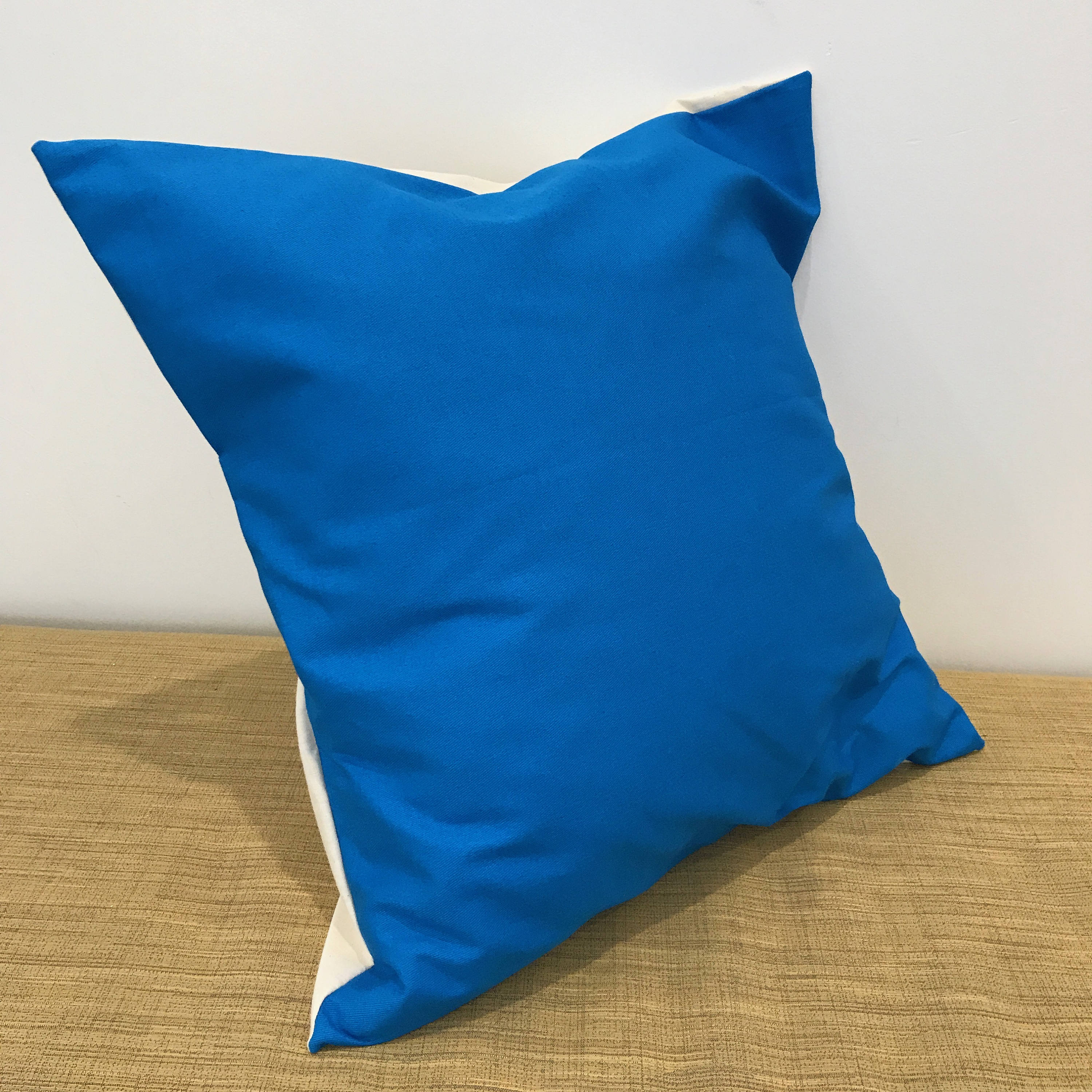 Plain Sky Blue Fabric Accent cushion cover throw pillow. Etsy