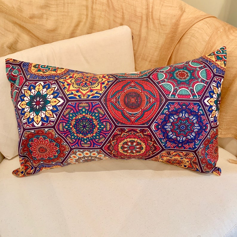 Moroccan Hexagonal Print Cushion Covers. Etsy