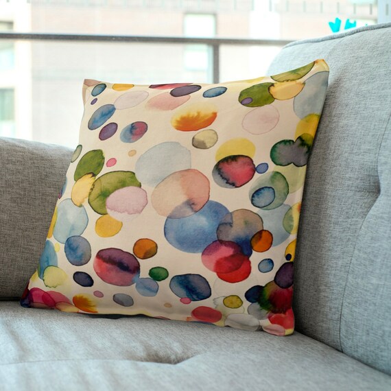 Watercolour Abstract Dotted Design cushion cover throw  Made