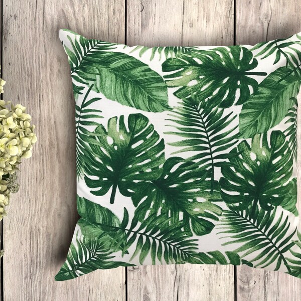 Palm Leaf Pillow Etsy