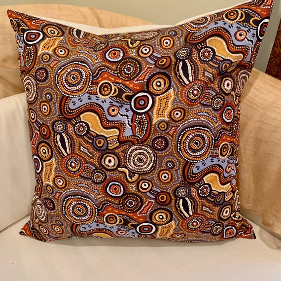 CLEARANCE!........18/" Aboriginal Dot Fabric Cushion Pillow Cover. 45cm