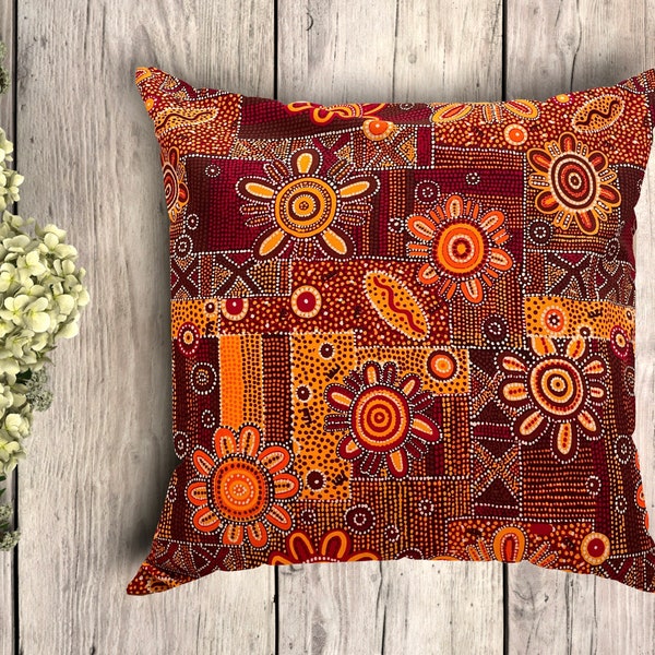 Aboriginal Pillow Case Etsy