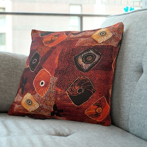 Indigene Kissenbezüge der Aborigines | „Star Dreaming Design | Abstrakte Kissenbezüge | 18&quot;/20&quot; Hergestellt in Australien