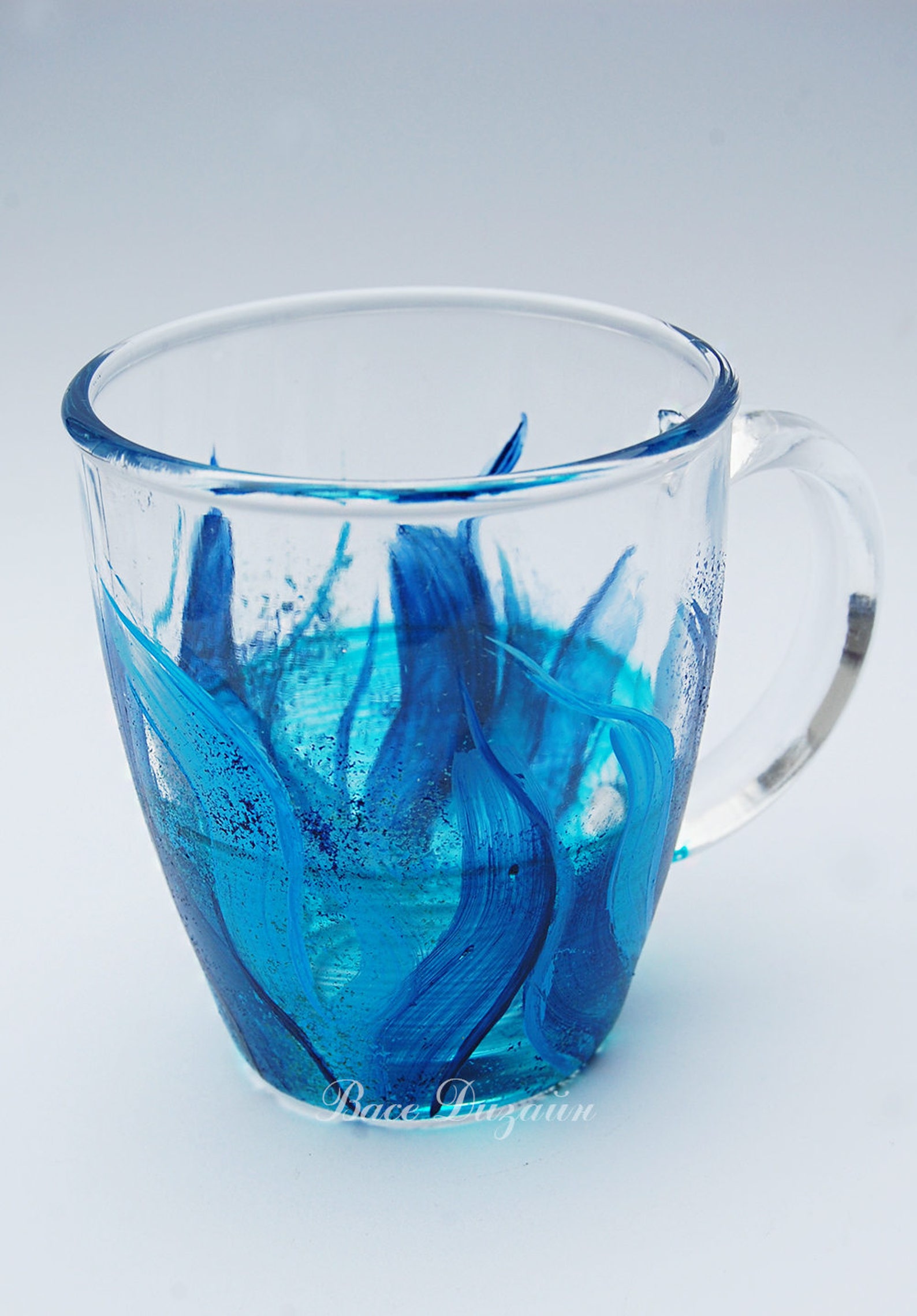 Sea Cup Blue Ocean Ocean Design Blue Cup Sea Lovers Tea Etsy