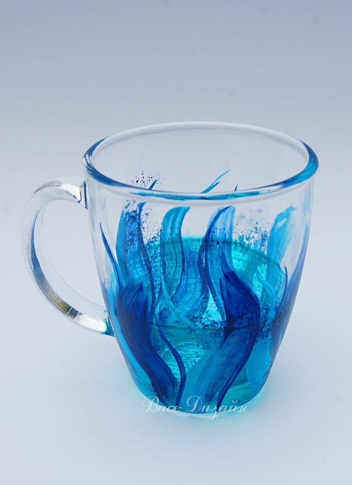 Sea Cup Blue Ocean Ocean Design Blue Cup Sea Lovers Tea Etsy
