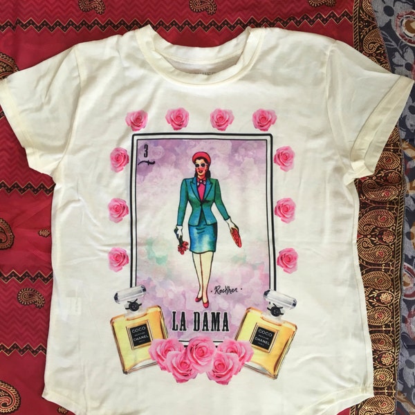 La Dama Mexican loteria t-shirt