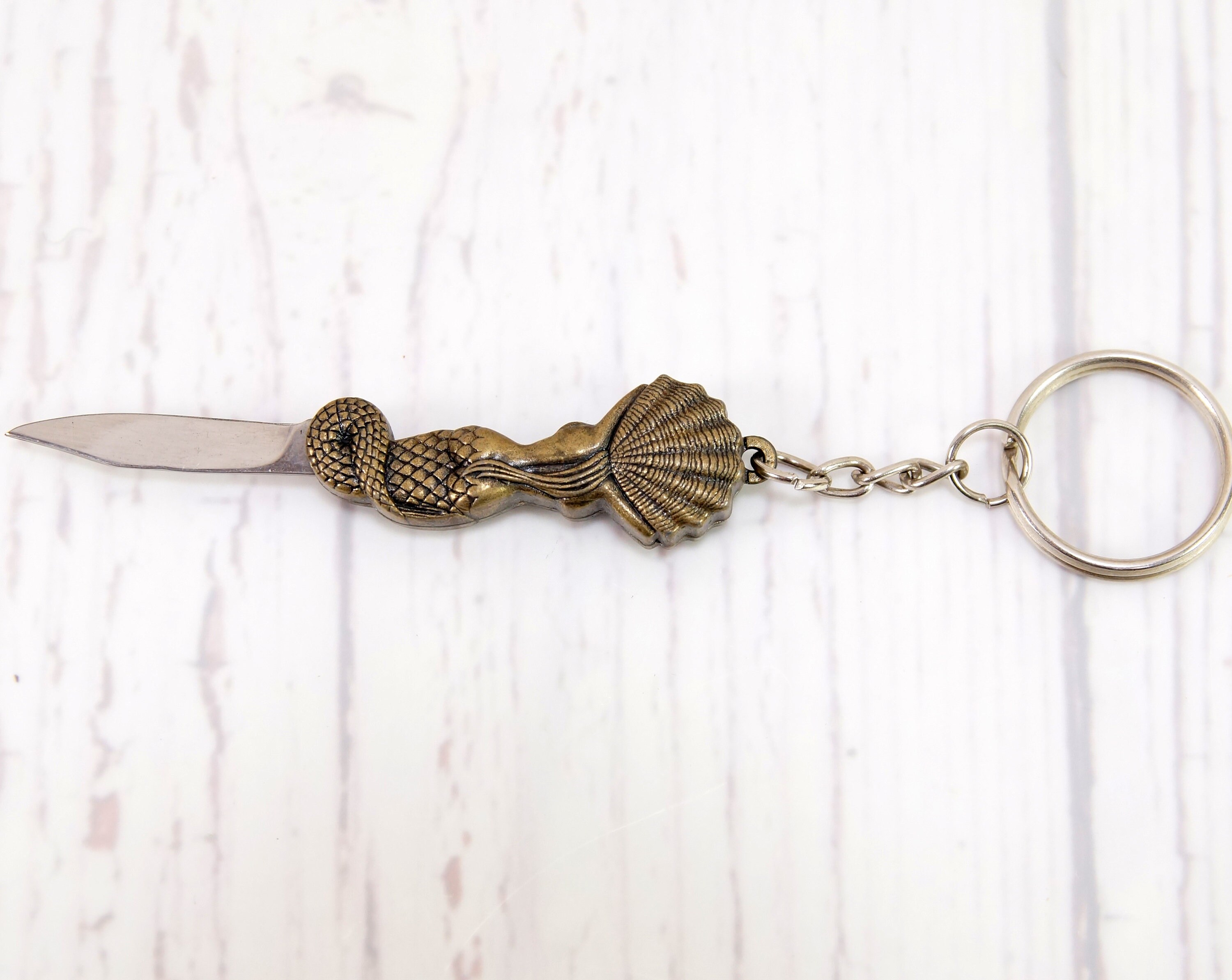 Vintage pocket knife Necklace keychain knife with Women Etsy