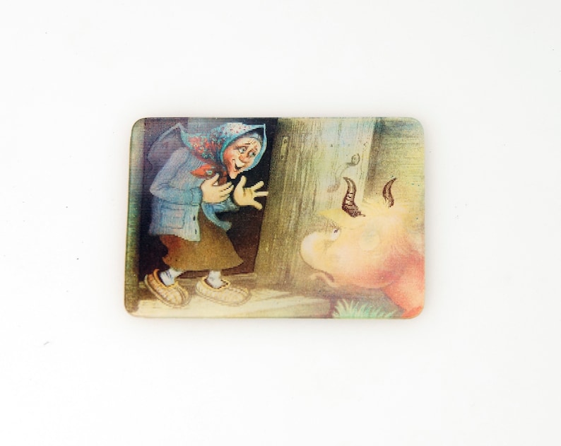 1991 animals and people Pocket Stereo Calendars 3D Soviet USSR Set of 2 Soviet Vintage Stereo Calendars Soviet Russian Cartoon Heroes