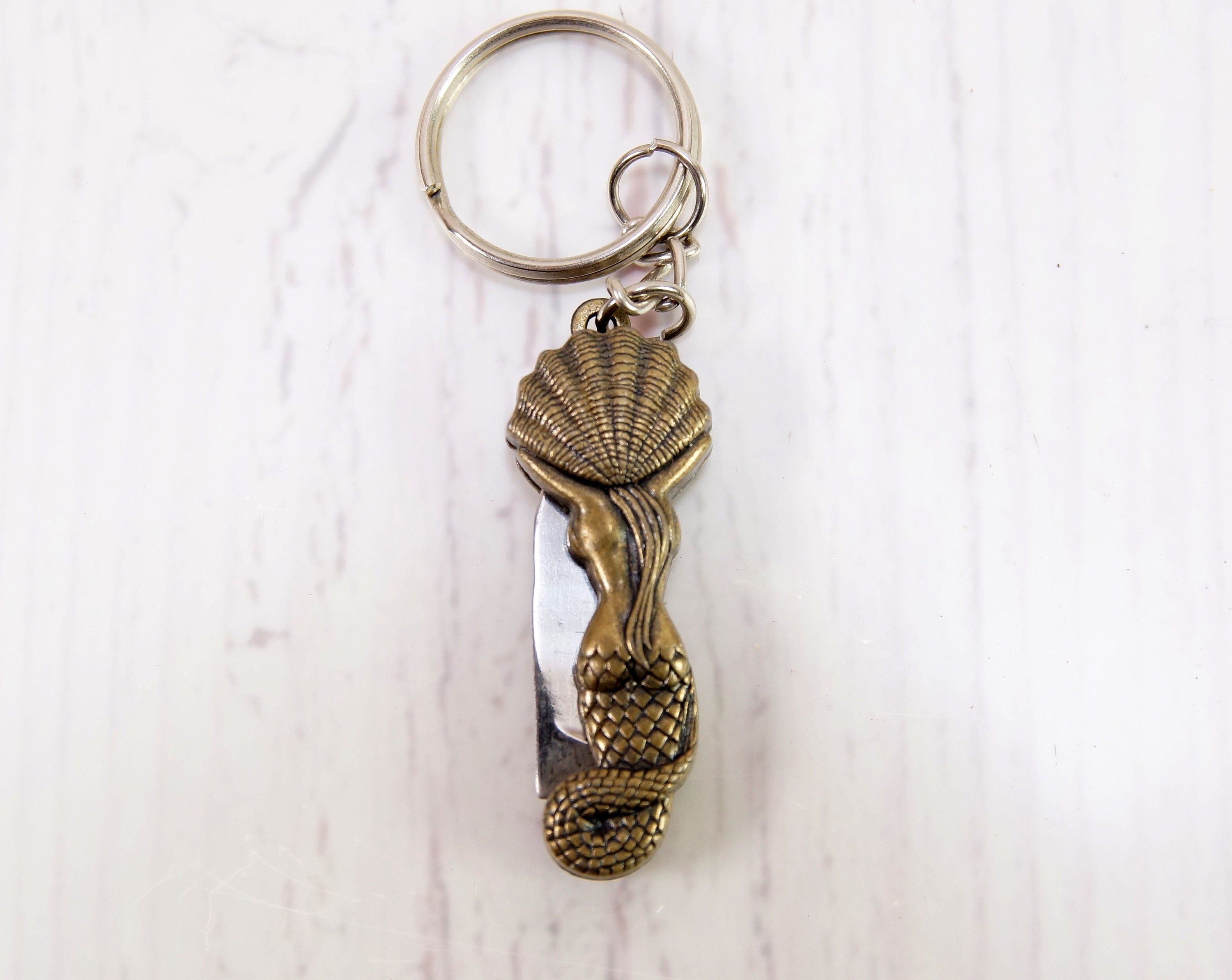 Vintage pocket knife Necklace keychain knife with Women Etsy
