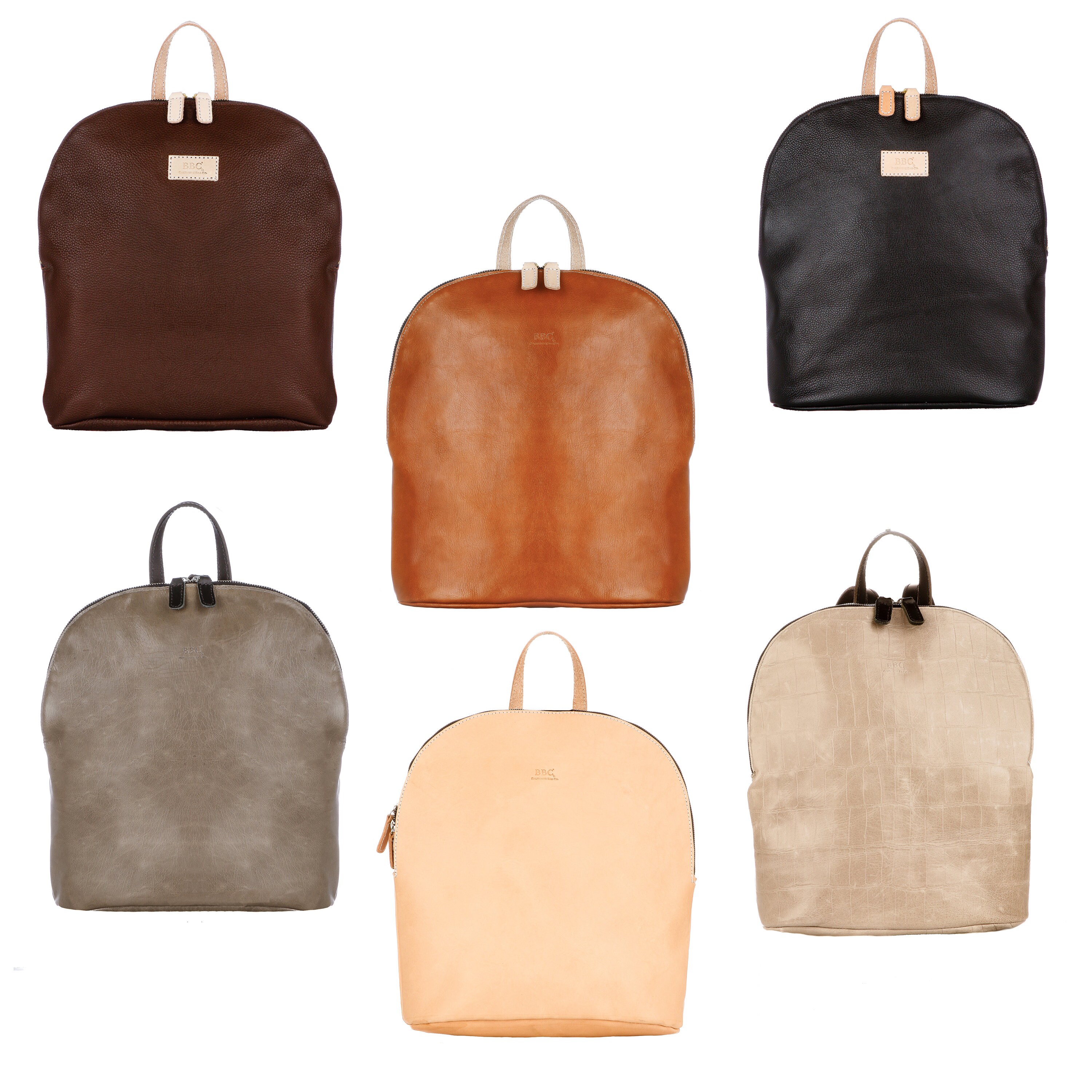 sleek leather backpack