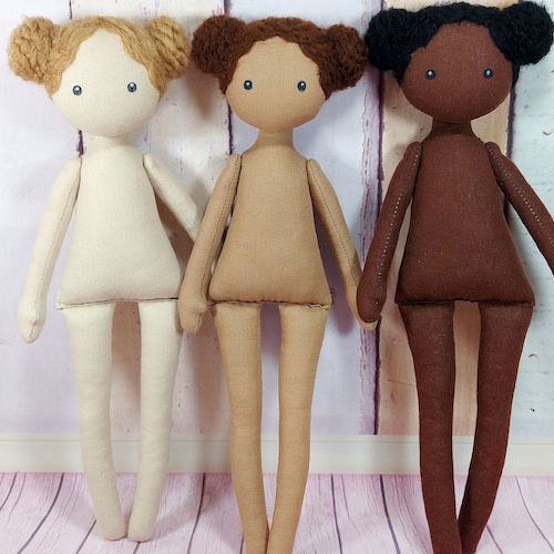 Little 12 Stuffed Rag Doll Without Clothes Handmade Rag - Etsy