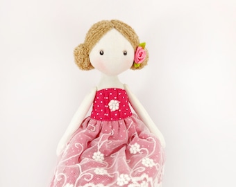 Little textile  doll , fairy   Rag doll handmade Small soft doll, Tilda