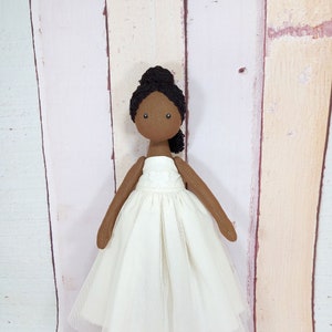 Black ballerina doll, Cloth doll, Rag doll