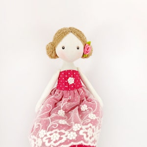 Kleine textielpop, fee Lappenpop handgemaakt Kleine zachte pop, Tilda