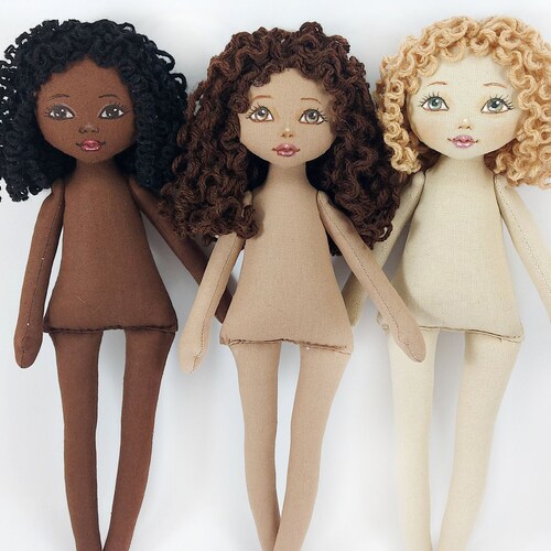 Little 12 Stuffed Rag Doll Without Clothes Handmade Rag - Etsy