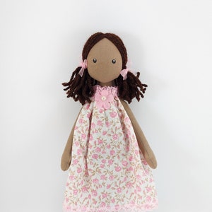 Handgemaakte witte textielpop Kleine textielprinsespop, fee Lappenpop handgemaakt Kleine zachte pop, Tilda