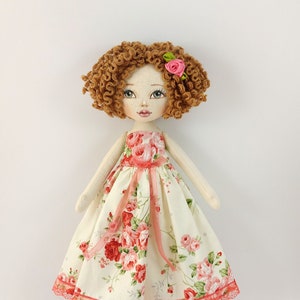 Little textile princess doll, fairy Rag doll handmade Small soft doll, Tilda