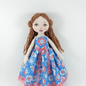 White little rag doll princess, fairy   Rag doll handmade Small soft doll, Tilda