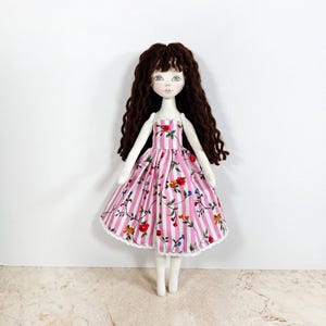small rag doll with removable clothes, fairy Rag doll handmade Small soft doll, Tilda