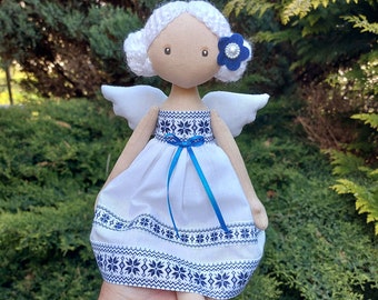 Ukrainian talisman, Angel textile doll , Rag doll handmade