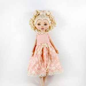 Little textile princess doll, fairy Rag doll handmade Small soft doll, Tilda