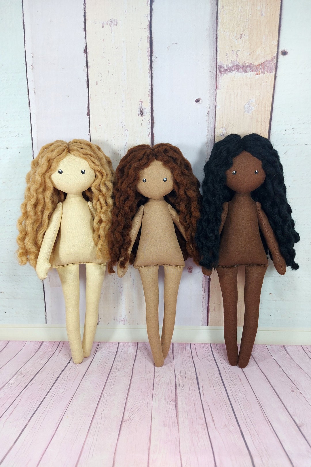 Little 12 Stuffed Rag Doll Without Clothes Handmade Rag - Etsy