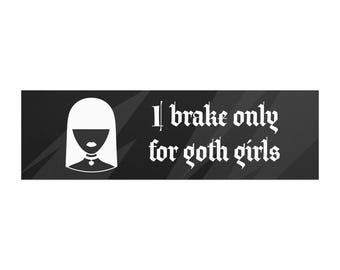 Goth Girl Car Magnet - Dark Feminine Bumper Sticker