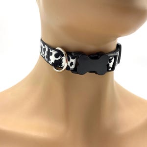Soft Play Collar with D-Ring | Velvet or Printed Strap Choker