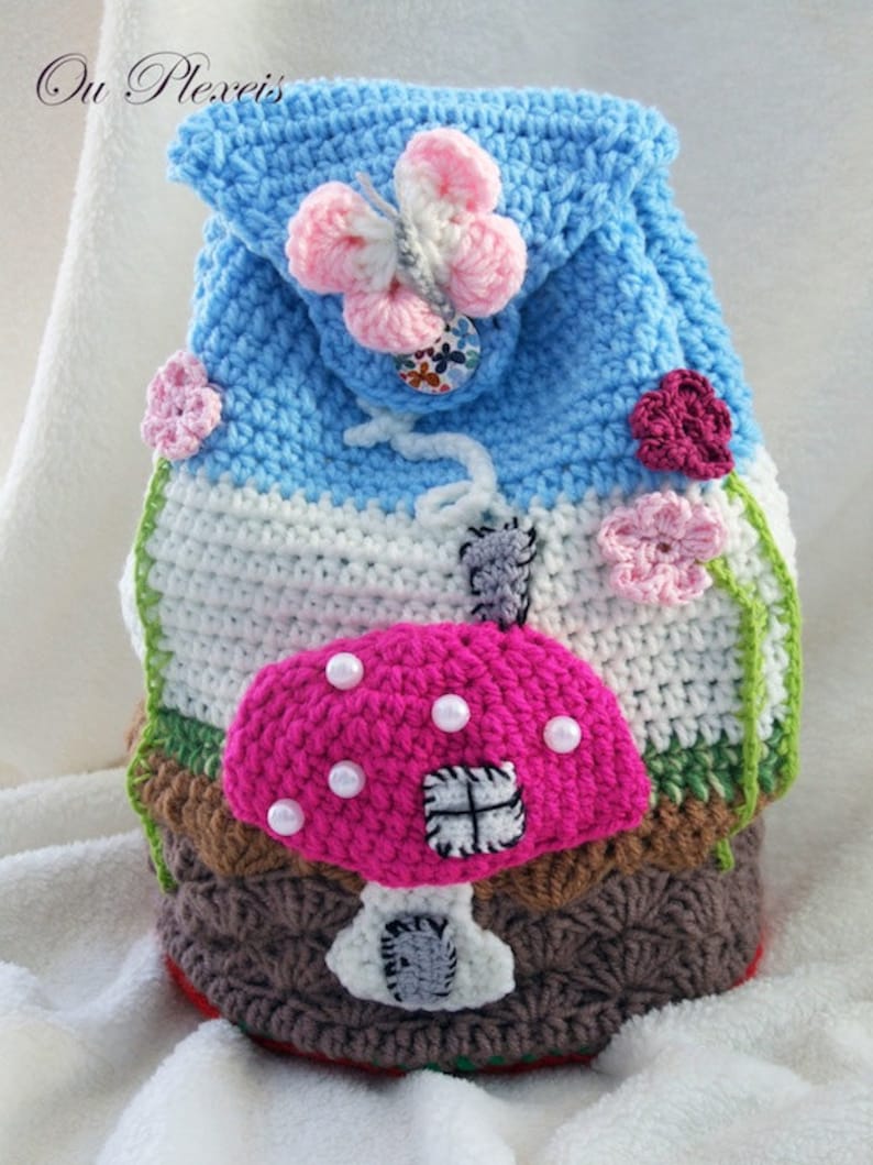 crochet kids backpack