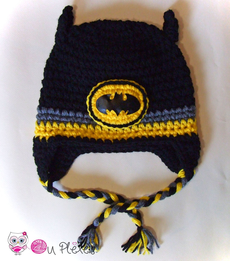 Crochet Batman Hat Batman Beanie Boys Hat Crochet Toddler Etsy