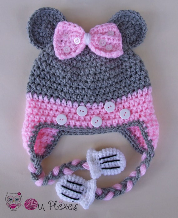 minnie mouse baby hat