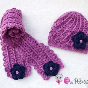 Uncinetto bambina set cappello e sciarpa berretto fatto a | Etsy Italia