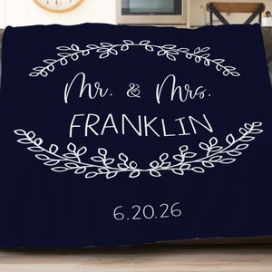 Wedding Blanket Personalized, Wedding Gift Customized Blanket, 50th Wedding Anniversary Blanket,  Anniversary Gifts For Her 10 yrs,  Couple